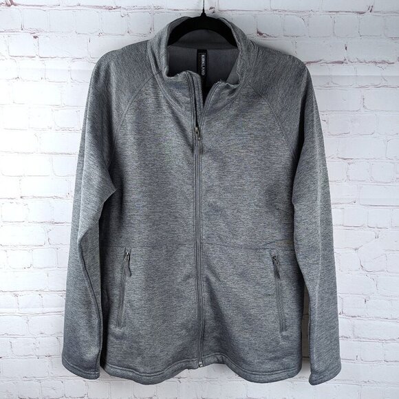 Kirkland Signature Jackets & Blazers - Kirkland Signature Gray Heather Zip Jacket Large